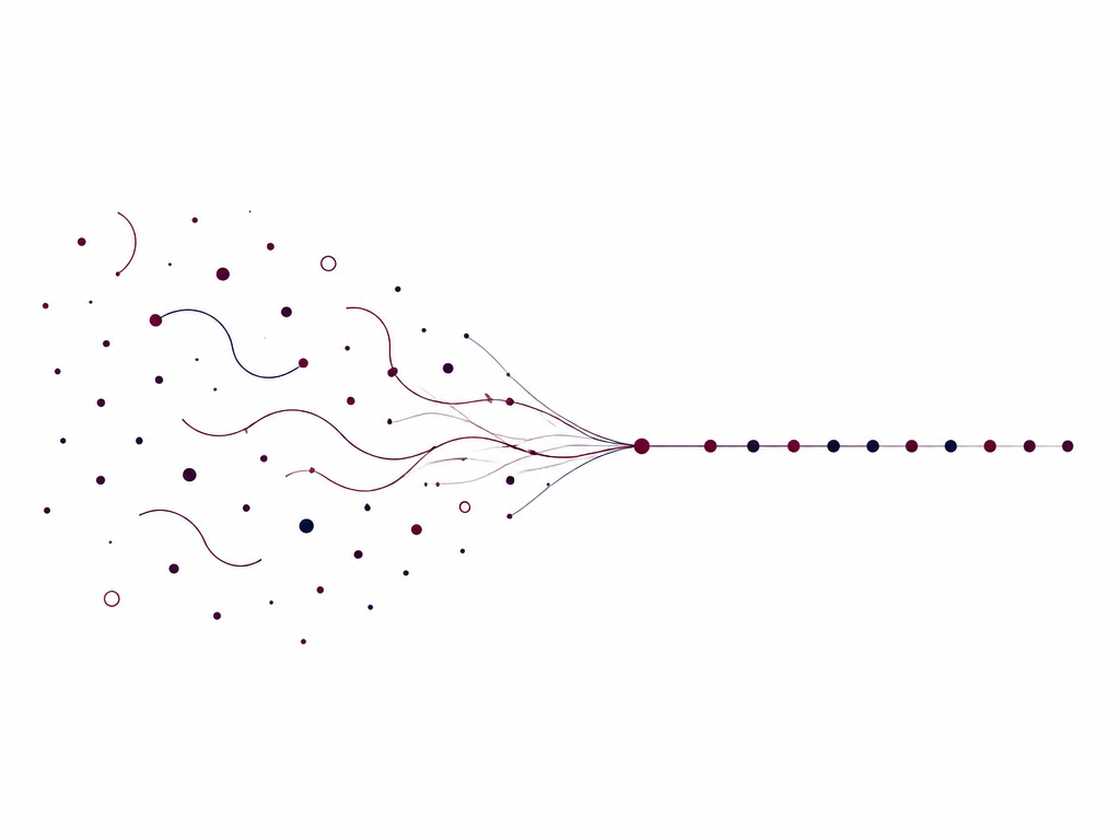 Ilustração abstrata de um cérebro com pontos dispersos representando atenção inquieta